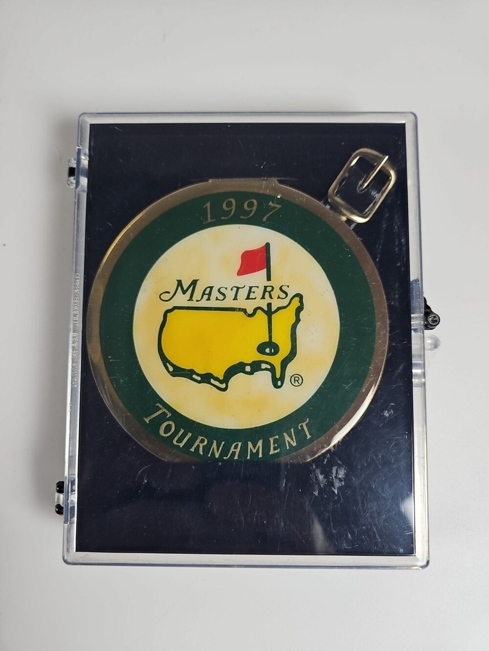 1997 Masters Golf Augusta National Bag Tag Tiger Woods First Win Very Rare PGA